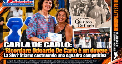 Carla De Carlo: “Ricordare Odoardo De Carlo è un dovere. La Sbv? Stiamo costruendo una squadra competitiva”